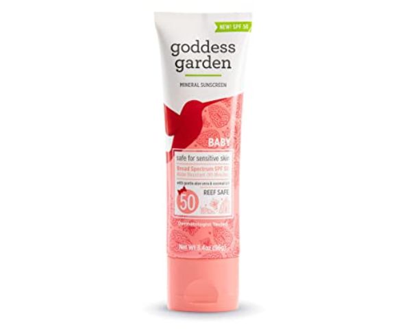 best non toxic sunscreen Goddess Garden Organics Baby Mineral Sunscreen, SPF 50